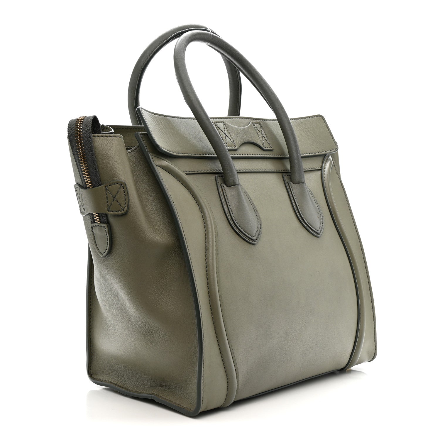 Smooth Calfskin Mini Luggage Almond