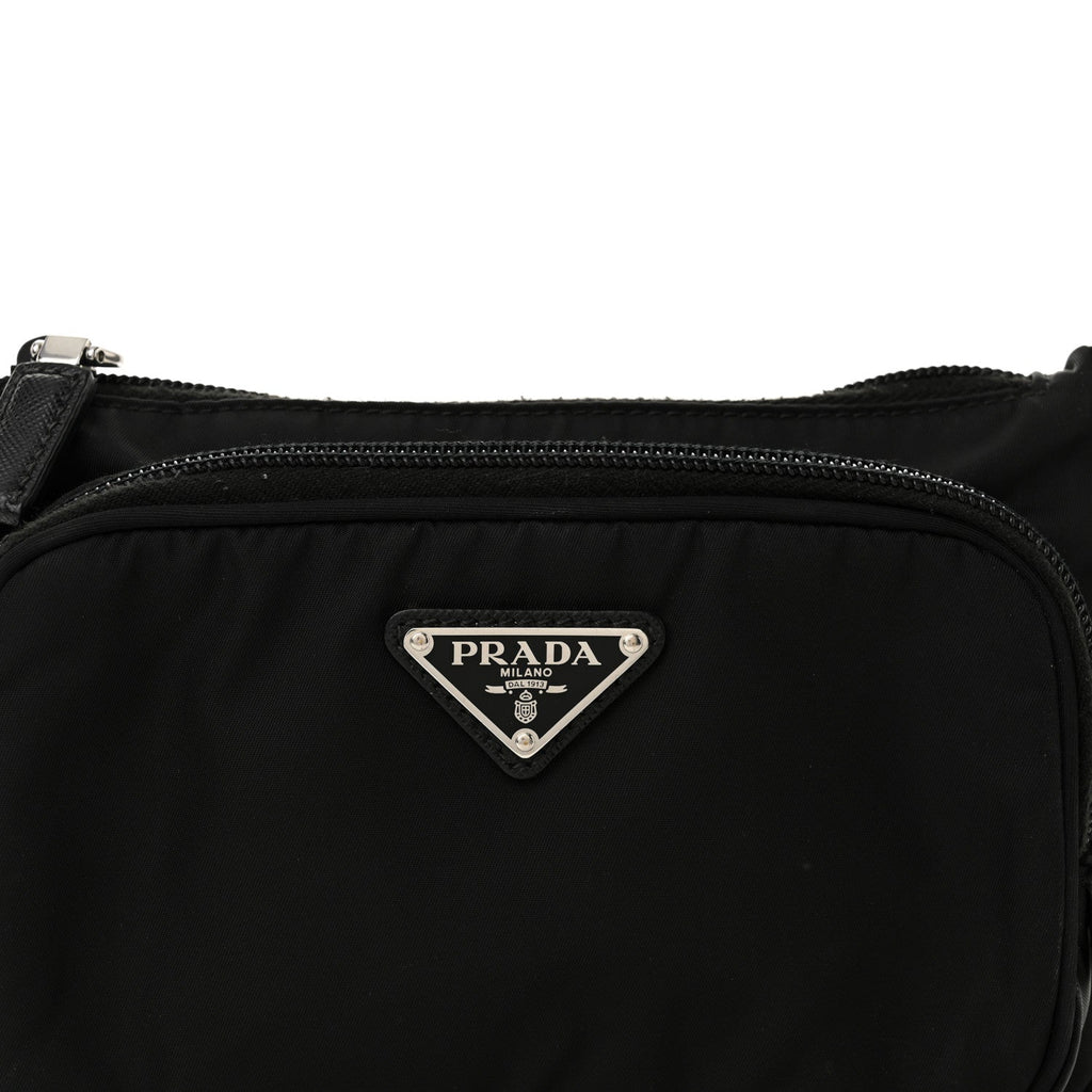 Re-Nylon Saffiano Belt Bag Black