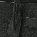Grained Calfskin Baby Sac De Jour Black