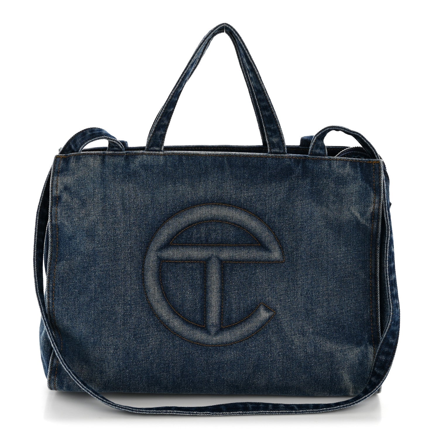 Denim Medium Shopping Bag Blue