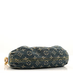Monogram Denim Mini Pleaty Blue