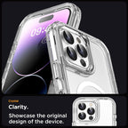 Entronix [Magnetic] Case Compatible with iPhone 14 Pro Max - [Clear] Triple-Layer Heavy Duty Protection