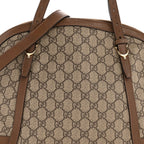 GG Supreme Monogram Medium Nice Top Handle Dome Bag Brown