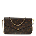 Monogram Pochette Felicie Chain Wallet Fuchsia