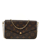 Monogram Pochette Felicie Chain Wallet Fuchsia