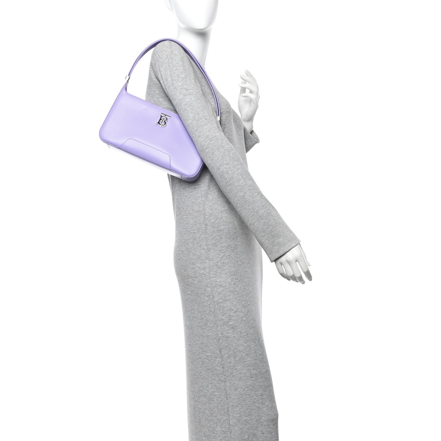 Smooth Calfskin TB Shoulder Bag Soft Violet