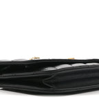 Aged Calfskin Quilted Lucky Charms 2.55 Reissue Wallet On Chain WOC Black