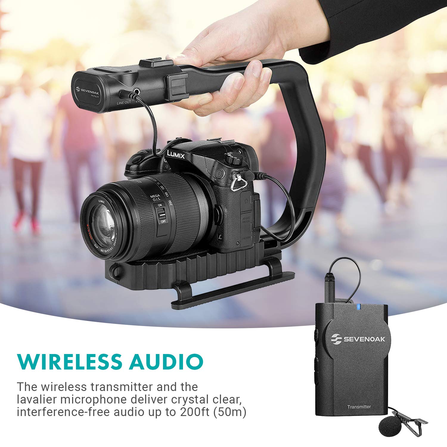 Movo MicRig-W1 Wireless Microphone Filmmaker Handle