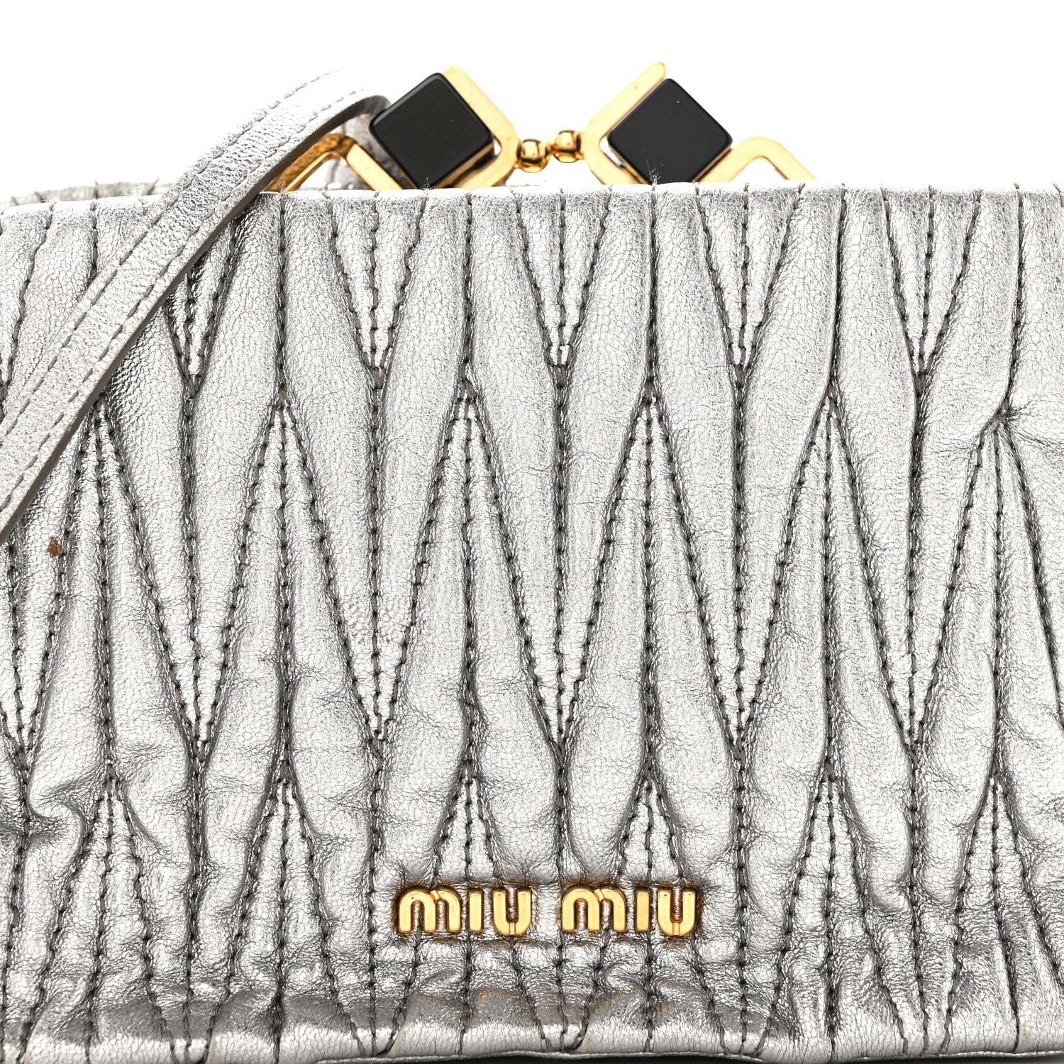 Metallic Matelasse Lux Mini Crossbody Tote Cromo