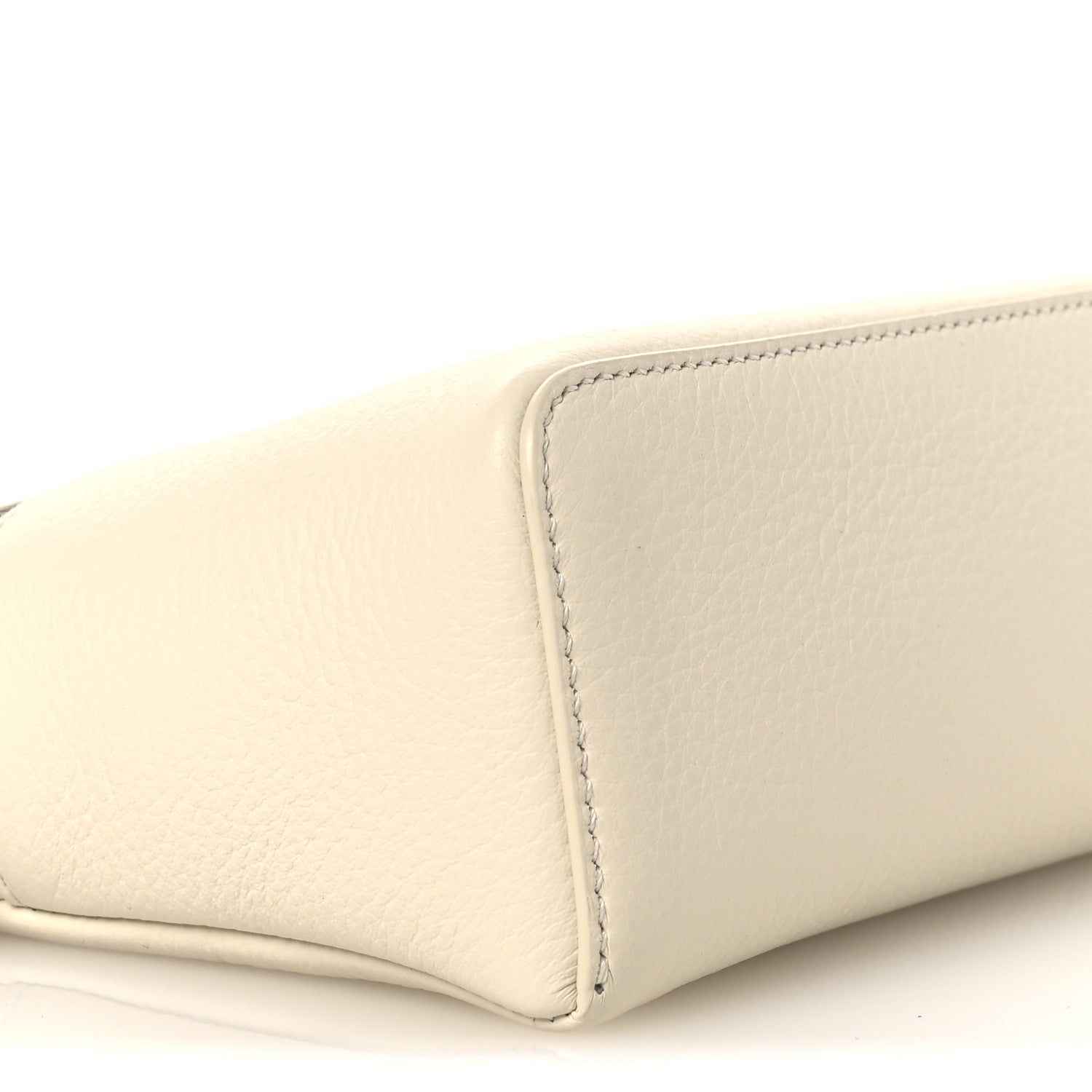 Grained Calfskin L19 Extra Pocket Pouch  Whisper White