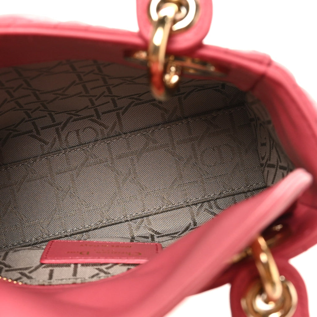 Lambskin Cannage Mini Lady Dior Pink
