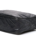 Lambskin Quilted CC Tassel Camera Case Black