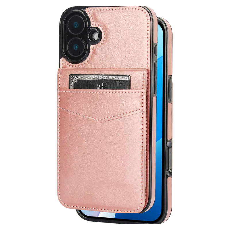 Entronix Case Compatible with iPhone 17 - [6 Slot Card Holder] Slim Leather Wallet