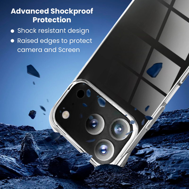 Entronix Case Compatible with iPhone 17 Pro Max - [Hard Back] Thick Clear