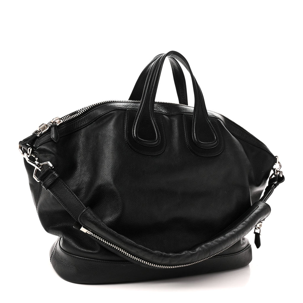 Calfskin Large Zip Nightingale  Black