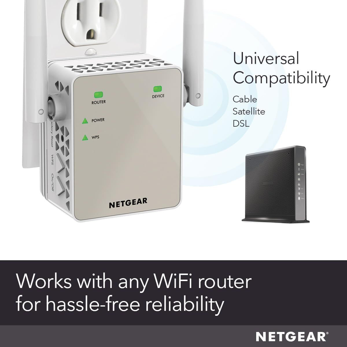 WiFi Range Extender (EX6120) - Add up to 1,500 sq. ft., 25 Devices - AC1200 Dual Band Wireless Signal Booster & Repeater (Up to 1.2 Gbps Speed), Compact Wall Plug Design – Free Expert Help
