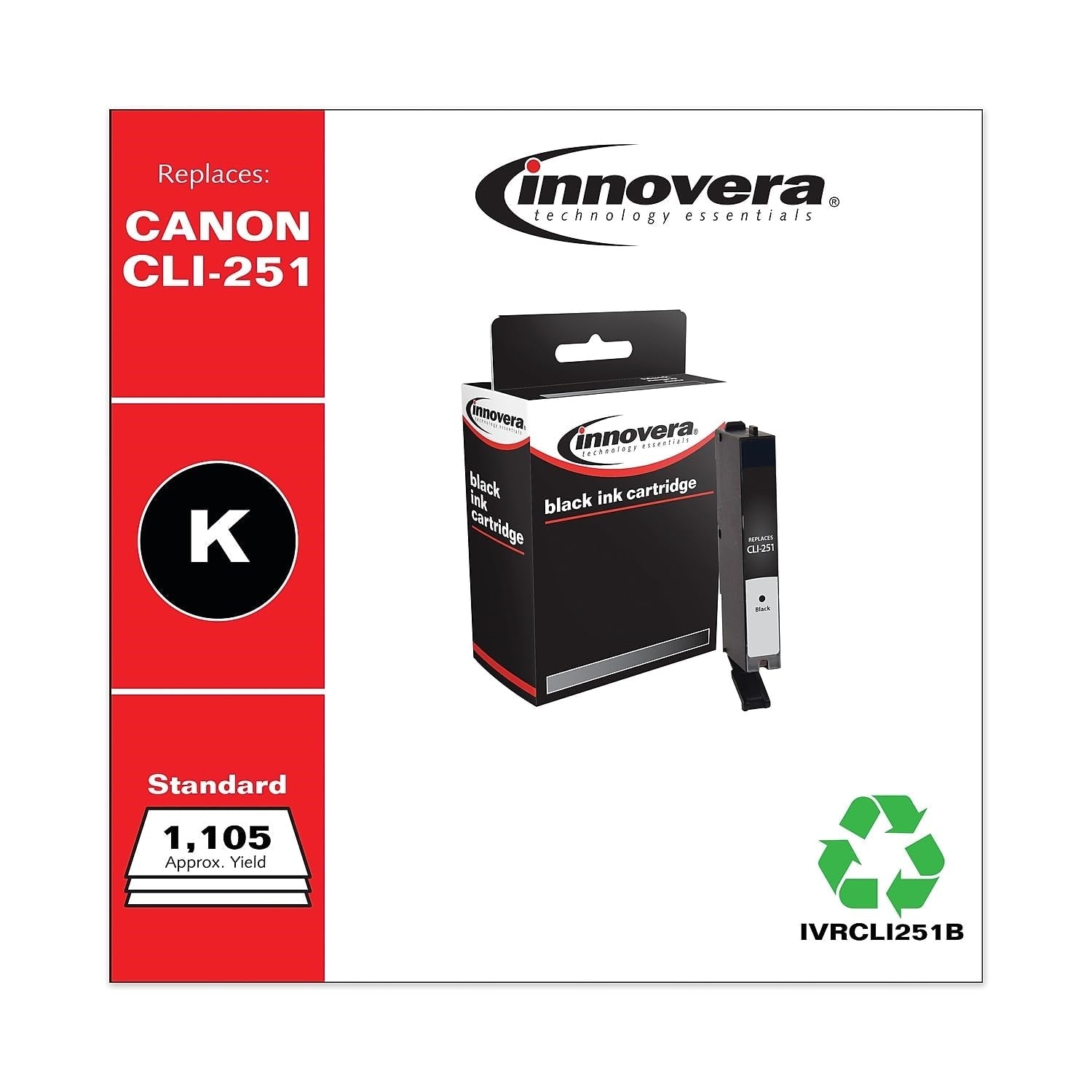 Remanufactured Black Ink For Canon