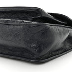 Crinkled Calfskin Matelasse Monogram Medium Niki Chain Satchel Deep Marine