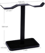 Dual Headphones Stand for Desk, Aluminum Alloy & Metal Gaming Headsets Holder Hanger