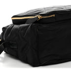 Nylon Quilted Diaper Tote Bag Black