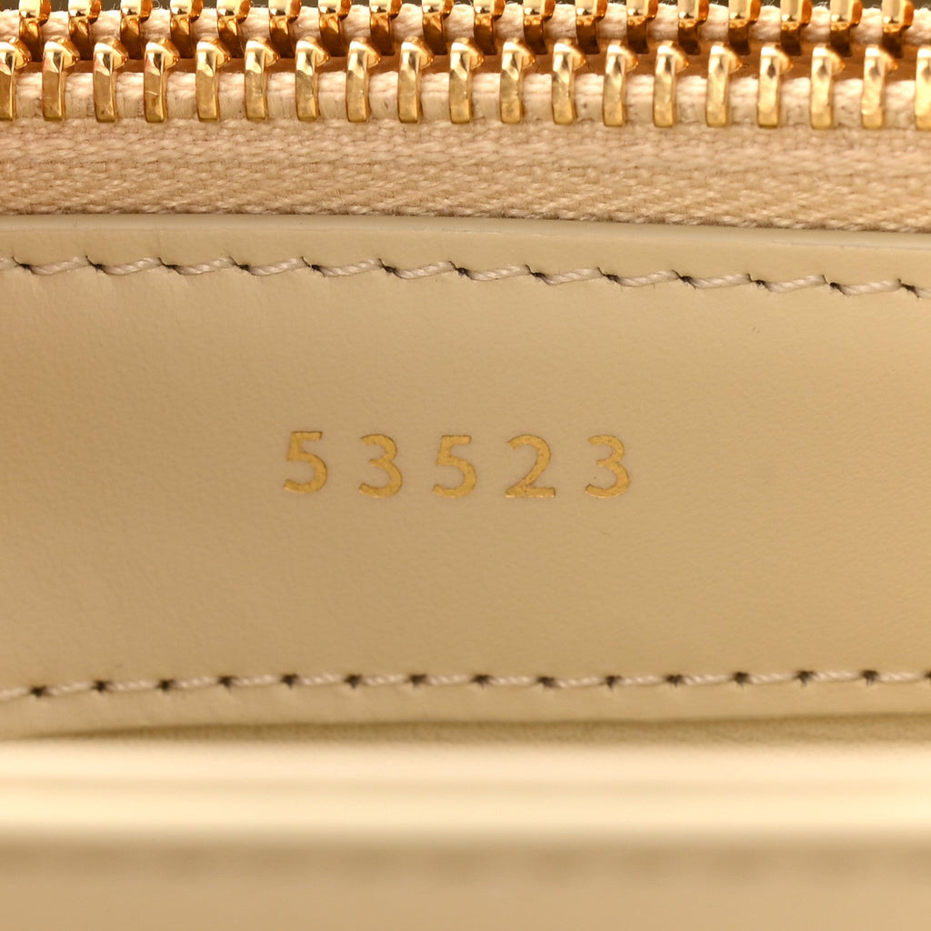 Satinated Calfskin Small 16 Top Handle Bag Beige