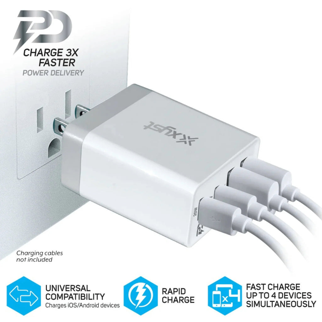 35-Watt 4-Port USB-A and USB-C Wall Charger