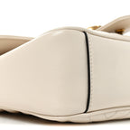 Calfskin Matelasse Small GG Marmont Shoulder Bag White