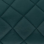 Calfskin Quilted East West Flap Dark Blue