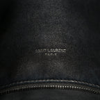 Lambskin Quilted Monogram Monochrome Medium Loulou Puffer Chain Satchel Black