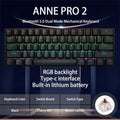 60% 61 Keys Portable Mini Wireless bluetooth 5.0 Mechanical Keyboard Office Gaming Keyboard Type-C Detachable Cable - B switch