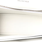 Crushed Calfskin Quilted Small Crush Chain Bag Optic White