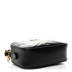 Calfskin Matelasse Mini GG Marmont Chain Shoulder Bag Black
