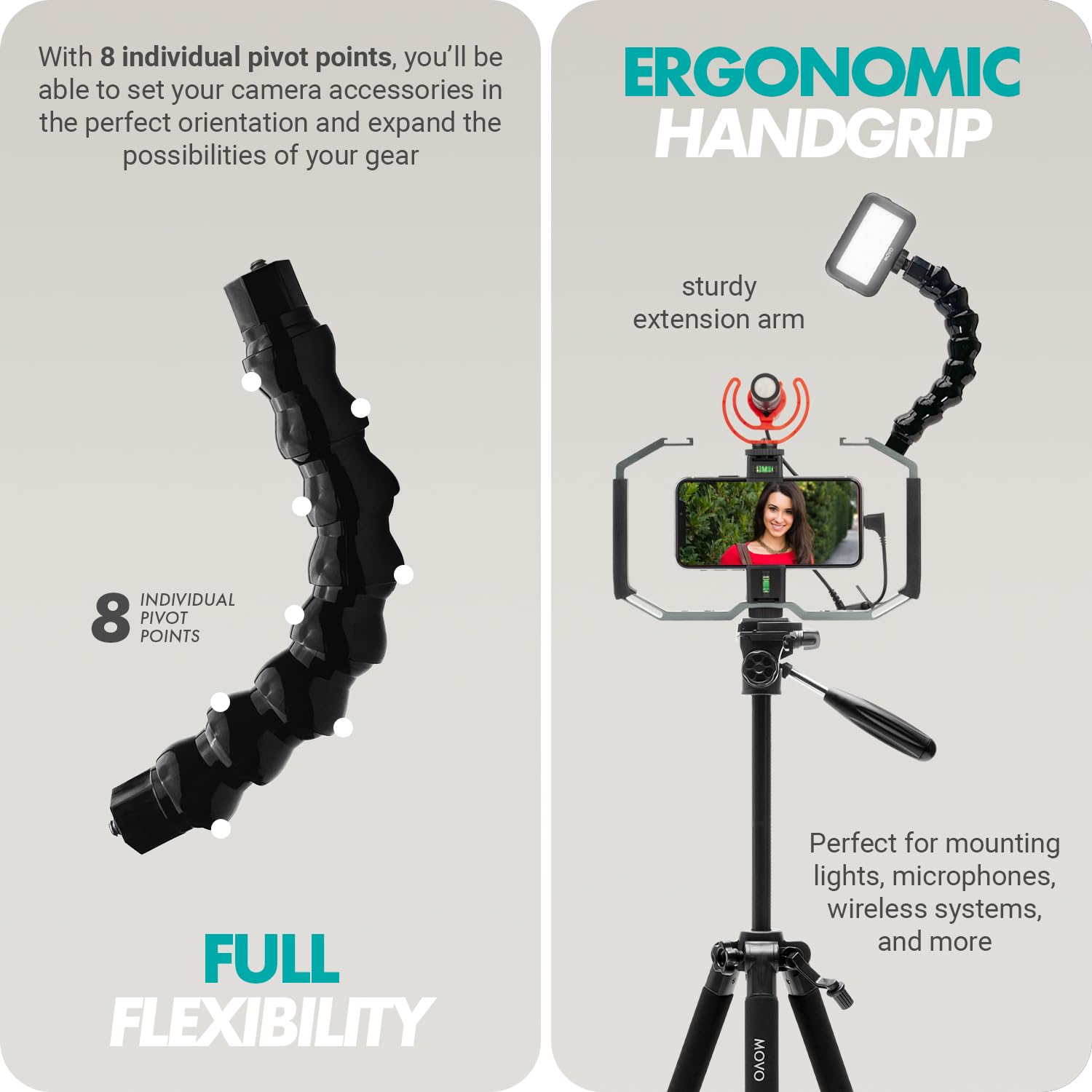 Movo UWA-8 Articulating Camera Rig Extension Mount
