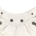 Agneau Arena Le Cagole Shoulder Bag XS Optic White