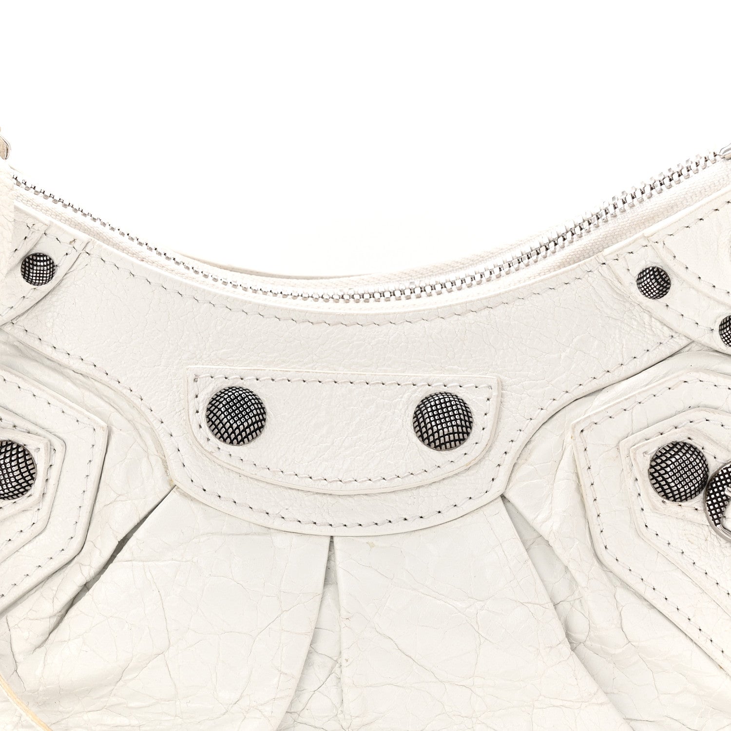 Agneau Arena Le Cagole Shoulder Bag XS Optic White