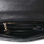 Lambskin Embossed Mini GG Milano Top Handle Shoulder Bag Black