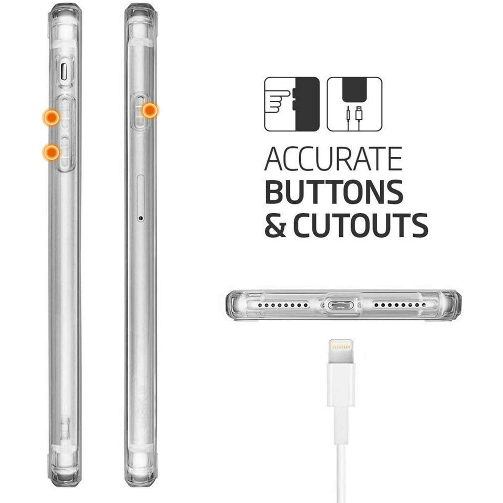 Entronix Case Compatible with iPhone 8 Plus/7 Plus - [Hard Back] Thick Clear