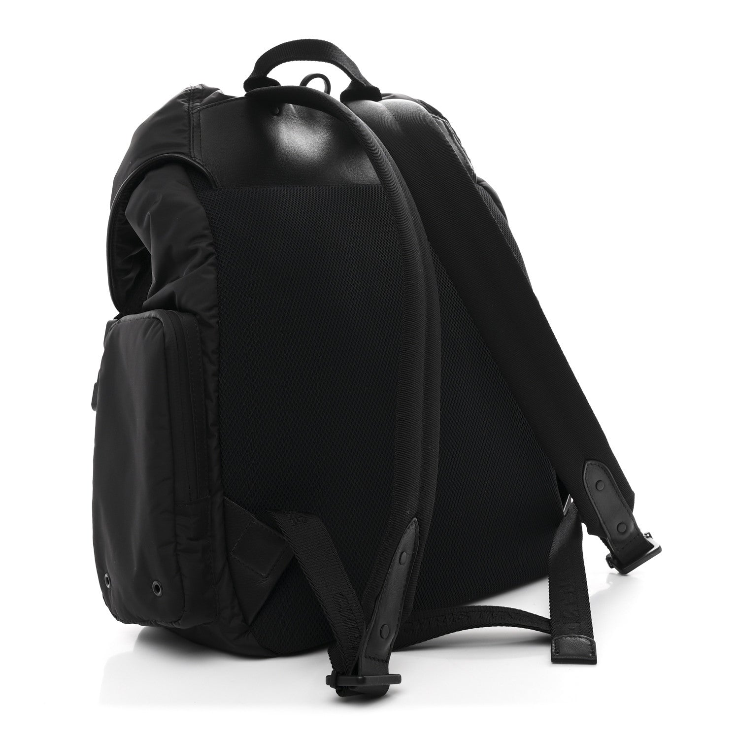 Nylon Saddle Backpack Black