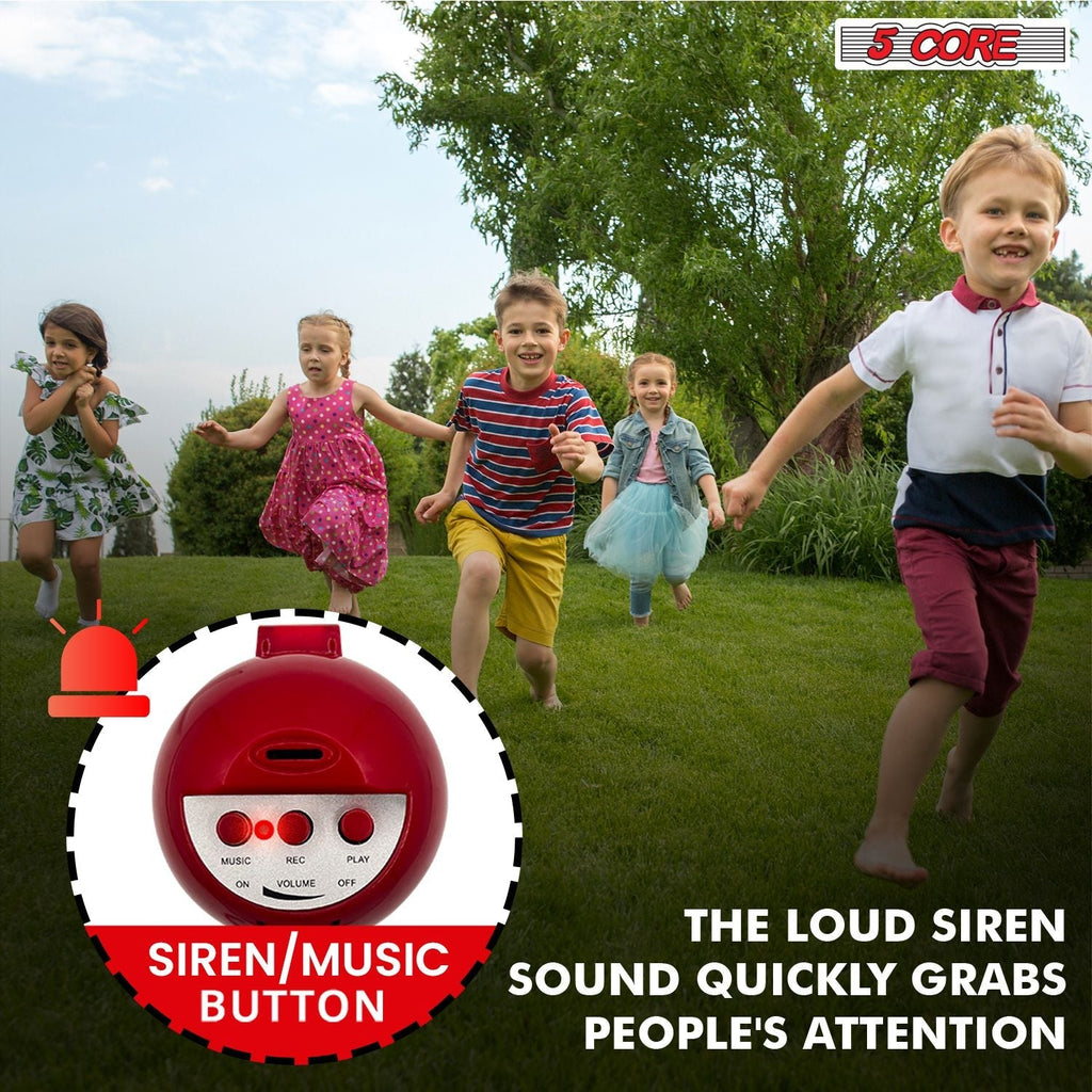 5Core Megaphone 15W Bull Horn Kids PA Speaker w 400 Yards Range Siren Lightweight Loud Mini Megafono
