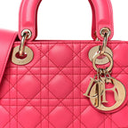 Lambskin Cannage Small My ABCDior Lady Dior Passion Pink