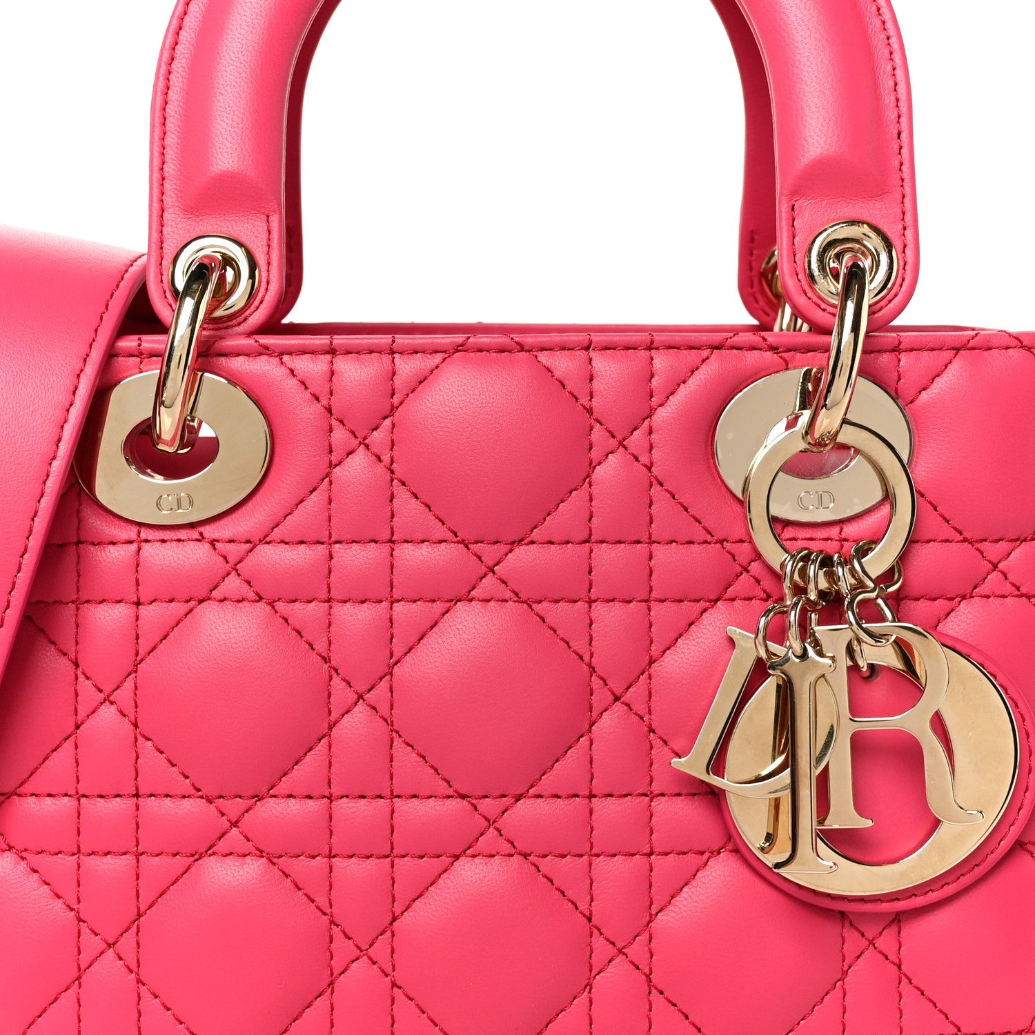 Lambskin Cannage Small My ABCDior Lady Dior Passion Pink