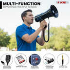 Megaphone 50W Bluetooth Rechargeable Portable Bullhorn 1100 Yards w Siren