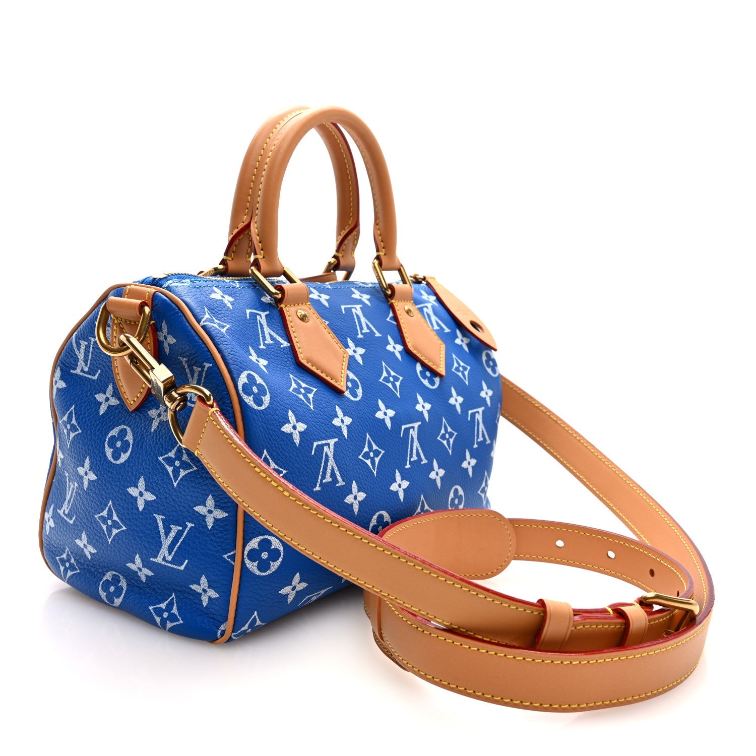 Calfskin Monogram Speedy P9 Bandouliere 25 Blue