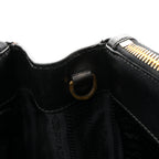 Saffiano Small Galleria Double Zip Tote Black