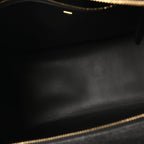 Grainy Calfskin Gemini Tote Black