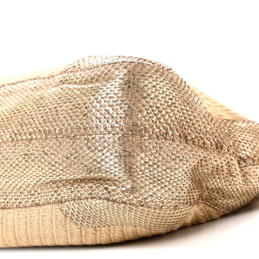 Jute Snakeskin Tote Oro