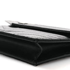 Grain De Poudre Matelasse Chevron Monogram Chain Wallet Black