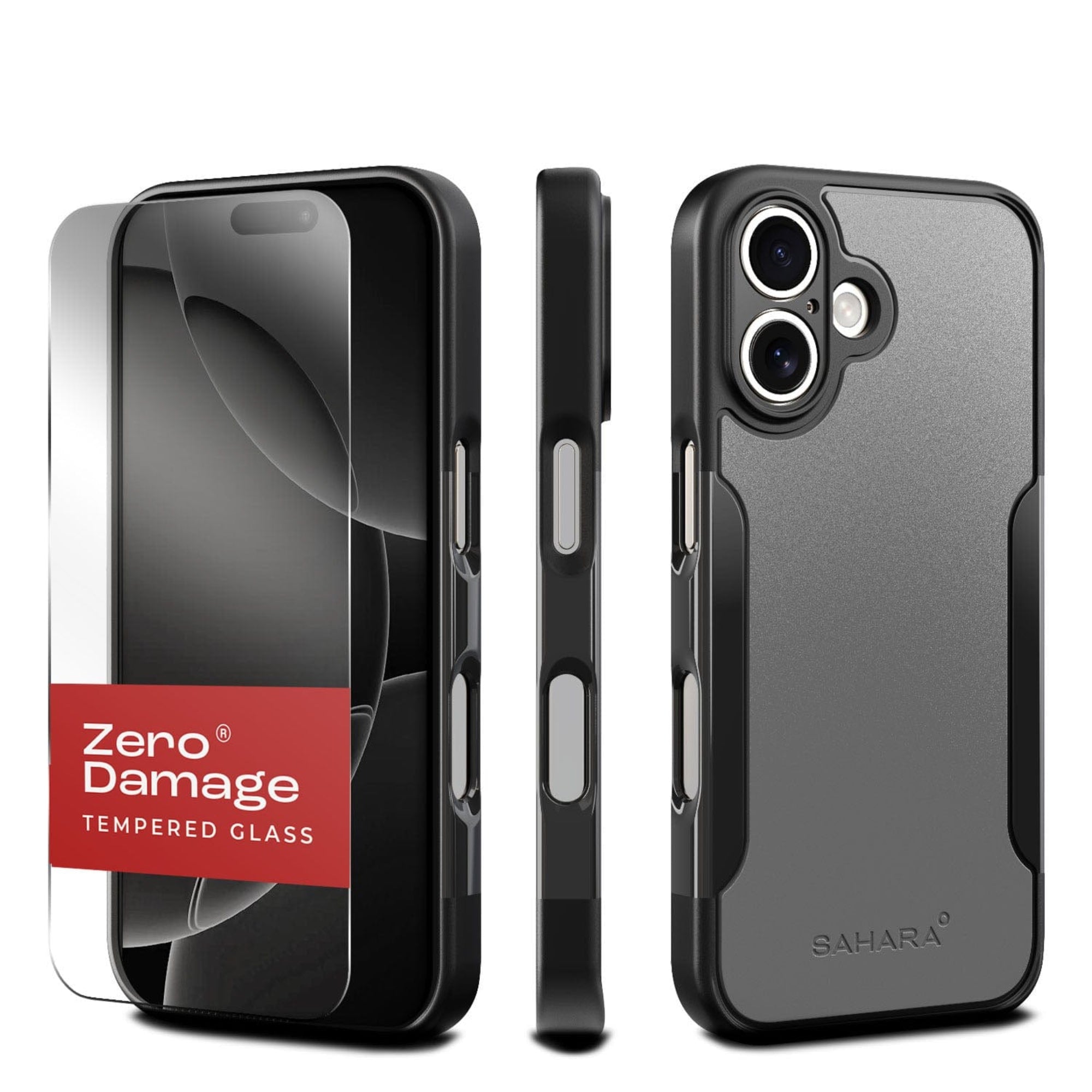 SAHARA - Classic Series Case & Tempered Glass Kit - Apple iPhone 16