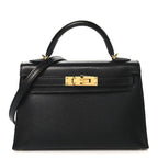 Chevre Chamkila Mini Kelly Sellier 20 Black