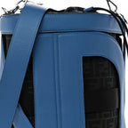 Jacquard Vitello Logo Bucket Bag Fiordaliso